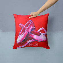 Load image into Gallery viewer, Ballet Shoes Red Throw Pillow - 14x14 Decorative Pillow – Art for Your Home &amp; Patio MW1306PW1414