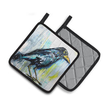 Load image into Gallery viewer, Burnt Corn Raven Pot Holders - Set of 2 Decorative Kitchen Helpers | Made in the USA MW1318PTHD