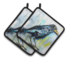 Load image into Gallery viewer, Burnt Corn Raven Pot Holders - Set of 2 Decorative Kitchen Helpers | Made in the USA MW1318PTHD