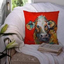 Load image into Gallery viewer, Cow Caught Red Handed Too Throw Pillow - 14x14 Decorative Pillow – Art for Your Home &amp; Patio MW1319PW1414