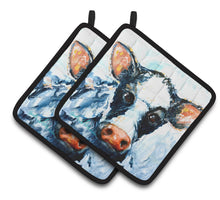 Load image into Gallery viewer, Cow Lick Pot Holders - Set of 2 Decorative Kitchen Helpers | Made in the USA MW1320PTHD