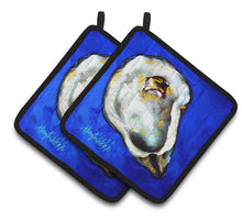 Load image into Gallery viewer, Oyster Gray Shell Pot Holders - Set of 2 Decorative Kitchen Helpers | Made in the USA MW1329PTHD