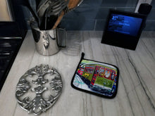 Load image into Gallery viewer, Streetcar Mid Summer Pot Holders - Set of 2 Decorative Kitchen Helpers | Made in the USA MW1338PTHD