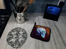 Load image into Gallery viewer, Skeleton My Best Side Pot Holders - Set of 2 Decorative Kitchen Helpers | Made in the USA MW1341PTHD