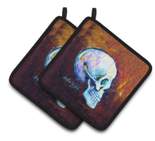 Load image into Gallery viewer, Skeleton My Best Side Pot Holders - Set of 2 Decorative Kitchen Helpers | Made in the USA MW1341PTHD