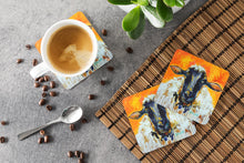 Load image into Gallery viewer, Peach Wool Sheep Coasters - Set of 4 Lightweight Foam, Absorbent Drink Coasters  MW1343FC