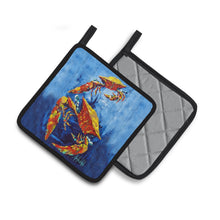 Load image into Gallery viewer, Crab Puddle O' Two Pot Holders - Set of 2 Decorative Kitchen Helpers | Made in the USA MW1345PTHD