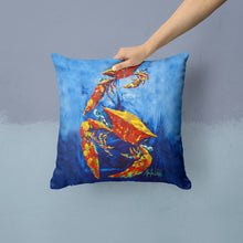 Load image into Gallery viewer, Crab Puddle O' Two Throw Pillow - 14x14 Decorative Pillow – Art for Your Home &amp; Patio MW1345PW1414