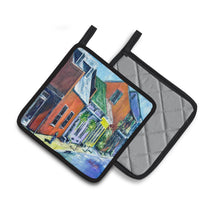 Load image into Gallery viewer, Somewhere Close Houses Pot Holders - Set of 2 Decorative Kitchen Helpers | Made in the USA MW1350PTHD