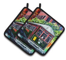 Load image into Gallery viewer, Streetcar St. Charles #2 Pot Holders - Set of 2 Decorative Kitchen Helpers | Made in the USA MW1351PTHD