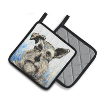 Load image into Gallery viewer, Schnauzer Whiter Beard Pot Holders - Set of 2 Decorative Kitchen Helpers | Made in the USA MW1358PTHD