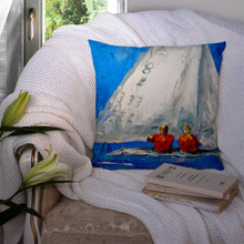 Load image into Gallery viewer, Sailboat Two's Company Throw Pillow - 14x14 Decorative Pillow – Art for Your Home &amp; Patio MW1360PW1414
