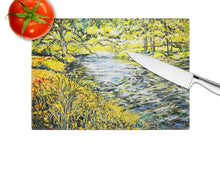 Load image into Gallery viewer, At The Grand Hotel Glass Cutting Boards – Durable, Decorative Kitchen Art