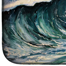 Load image into Gallery viewer, Big Blue Wave Dish Drying Mat – Absorbent, Artistic Kitchen Essentials