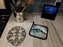 Load image into Gallery viewer, Big Blue Wave Pot Holders - Set of 2 Decorative Kitchen Helpers | Made in the USA