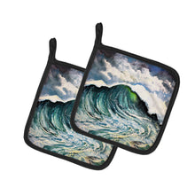 Load image into Gallery viewer, Big Blue Wave Pot Holders - Set of 2 Decorative Kitchen Helpers | Made in the USA