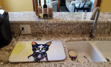 Load image into Gallery viewer, Big Kitty Cat Dish Drying Mat – Absorbent, Artistic Kitchen Essentials