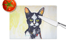 Load image into Gallery viewer, Big Kitty Cat Glass Cutting Boards – Durable, Decorative Kitchen Art