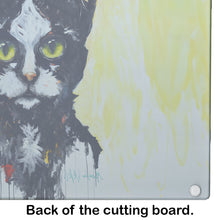 Load image into Gallery viewer, Big Kitty Cat Glass Cutting Boards – Durable, Decorative Kitchen Art