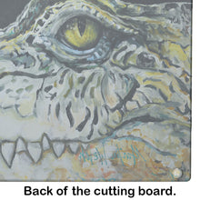 Load image into Gallery viewer, Bite Me Alligator Glass Cutting Boards – Durable, Decorative Kitchen Art