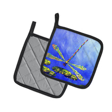 Load image into Gallery viewer, Blue Dragonfly Pot Holders - Set of 2 Decorative Kitchen Helpers | Made in the USA