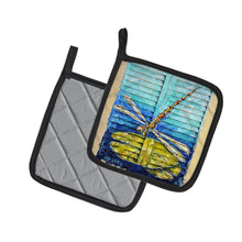 Load image into Gallery viewer, Blue Eyed Dragonfly Pot Holders - Set of 2 Decorative Kitchen Helpers | Made in the USA