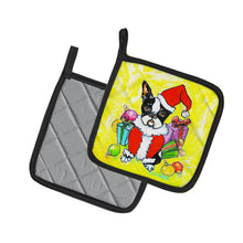 Load image into Gallery viewer, Boston Terrier Stinker That Stole Christmas Pot Holders - Set of 2 Decorative Kitchen Helpers | Made in the USA