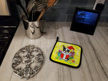 Load image into Gallery viewer, Boston Terrier Stinker That Stole Christmas Pot Holders - Set of 2 Decorative Kitchen Helpers | Made in the USA
