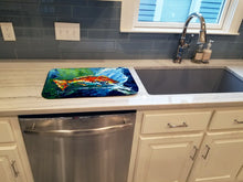 Load image into Gallery viewer, Break Through Red Fish Dish Drying Mat – Absorbent, Artistic Kitchen Essentials