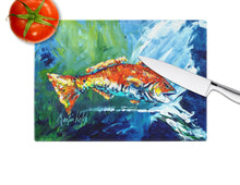 Load image into Gallery viewer, Break Through Red Fish Glass Cutting Boards – Durable, Decorative Kitchen Art