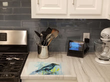Load image into Gallery viewer, Burnt Corn Crow Glass Cutting Boards – Durable, Decorative Kitchen Art