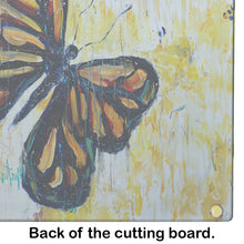Load image into Gallery viewer, Butterfly Breeze Glass Cutting Boards – Durable, Decorative Kitchen Art