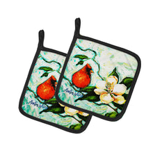 Load image into Gallery viewer, Cardinal Aqua Pot Holders - Set of 2 Decorative Kitchen Helpers | Made in the USA
