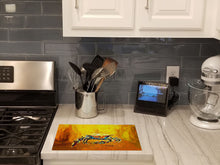 Load image into Gallery viewer, Crab Called the Bigger Jigger Glass Cutting Boards – Durable, Decorative Kitchen Art