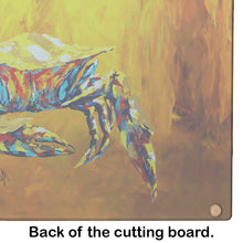 Load image into Gallery viewer, Crab Called the Bigger Jigger Glass Cutting Boards – Durable, Decorative Kitchen Art