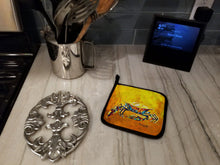 Load image into Gallery viewer, Crab Called the Bigger Jigger Pot Holders - Set of 2 Decorative Kitchen Helpers | Made in the USA
