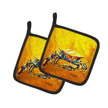 Load image into Gallery viewer, Crab Called the Bigger Jigger Pot Holders - Set of 2 Decorative Kitchen Helpers | Made in the USA