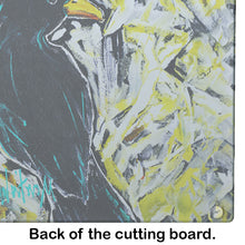 Load image into Gallery viewer, Crow Adam Glass Cutting Boards – Durable, Decorative Kitchen Art