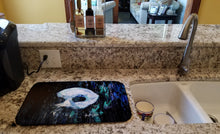 Load image into Gallery viewer, Cryptic Mask Dish Drying Mat – Absorbent, Artistic Kitchen Essentials