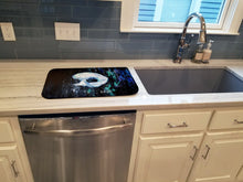 Load image into Gallery viewer, Cryptic Mask Dish Drying Mat – Absorbent, Artistic Kitchen Essentials