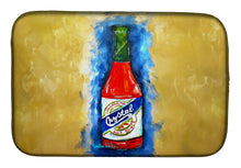 Load image into Gallery viewer, Hot Sauce Crystal Blue Dish Drying Mat – Absorbent, Artistic Kitchen Essentials