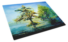 Load image into Gallery viewer, Cypress Tree in the Bayou Blue Glass Cutting Boards – Durable, Decorative Kitchen Art