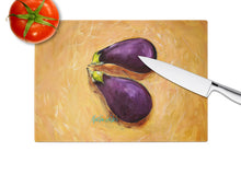 Load image into Gallery viewer, EP II Eggplant Glass Cutting Boards – Durable, Decorative Kitchen Art
