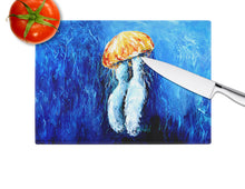 Load image into Gallery viewer, Fanta Sea Jellyfish Glass Cutting Boards – Durable, Decorative Kitchen Art