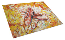 Load image into Gallery viewer, First Step Ballet Shoes Glass Cutting Boards – Durable, Decorative Kitchen Art
