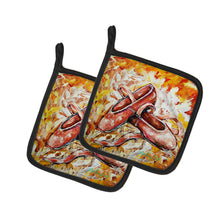 Load image into Gallery viewer, First Step Ballet Shoes Pot Holders - Set of 2 Decorative Kitchen Helpers | Made in the USA