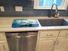 Load image into Gallery viewer, Fishing On The Bayou Dish Drying Mat – Absorbent, Artistic Kitchen Essentials