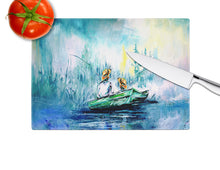 Load image into Gallery viewer, Fishing On The Bayou Glass Cutting Boards – Durable, Decorative Kitchen Art