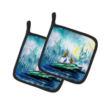 Load image into Gallery viewer, Fishing On The Bayou Pot Holders - Set of 2 Decorative Kitchen Helpers | Made in the USA