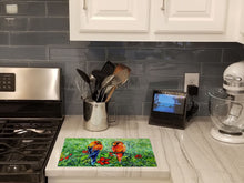 Load image into Gallery viewer, Fred and Freda Parrots Glass Cutting Boards – Durable, Decorative Kitchen Art